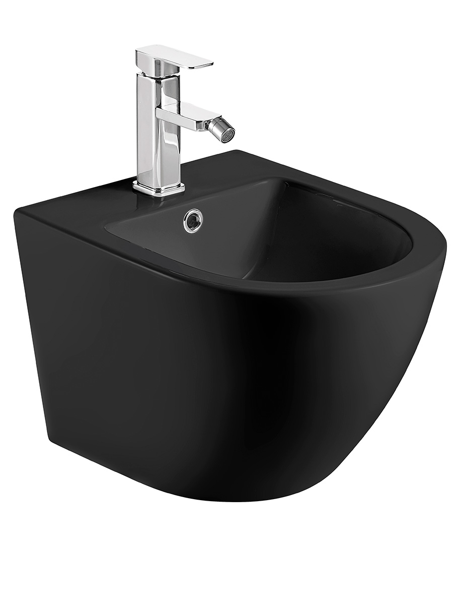 Биде подвесное AQUAme AQM2102MB с переливом черное матовое 24000₽