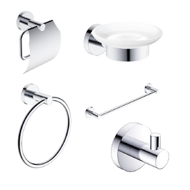 Набор аксессуаров 5в1 для ванной комнаты AQUAme Trento AQM7221CR