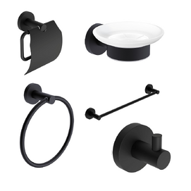 Набор аксессуаров для ванной комнаты AQUAme Trento AQM7221MB черный