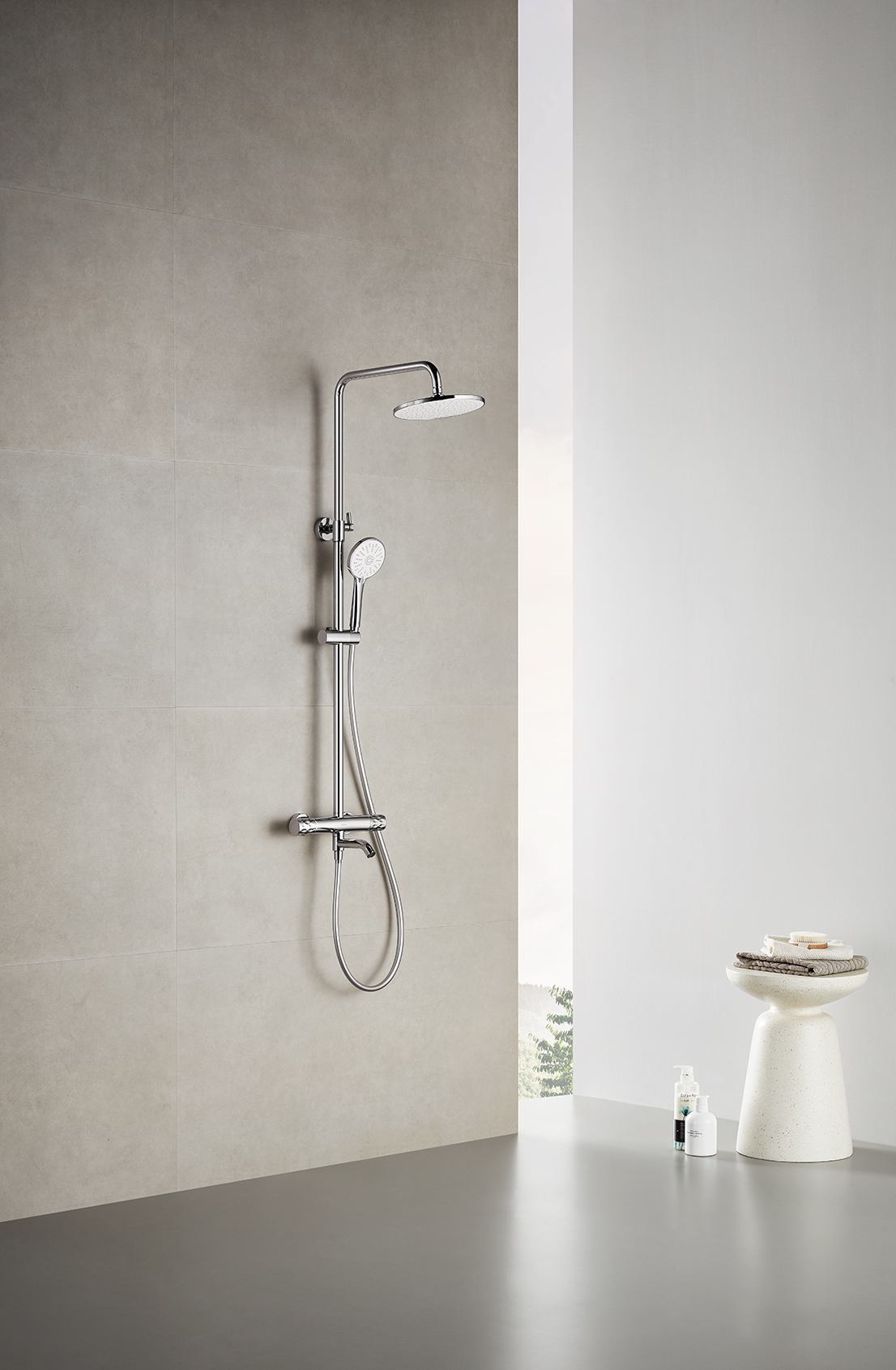 Душевая стойка ARROW AG3317SHU1CP хром с изливом и термостатом 16789₽