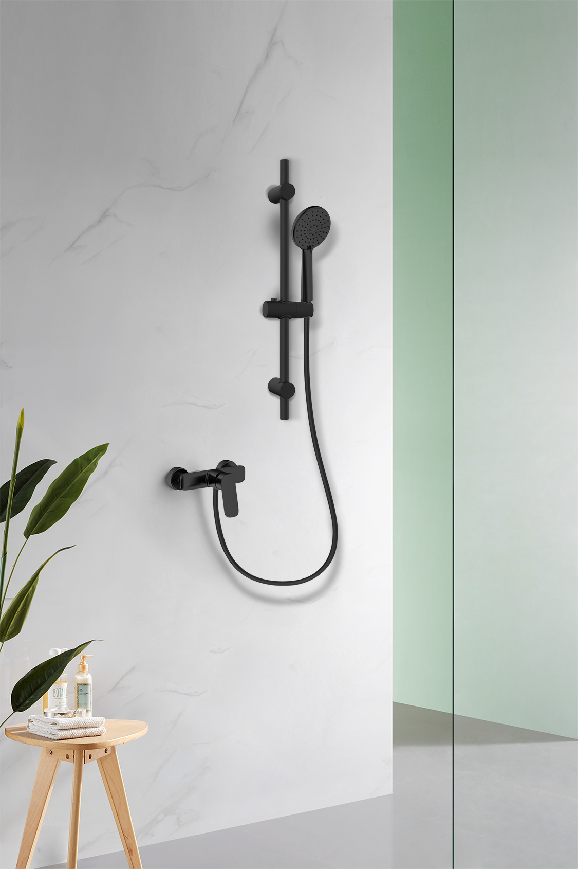 Смеситель для душа ARROW AG3503MB-TZ с душем и штангой черный матовый 9129₽