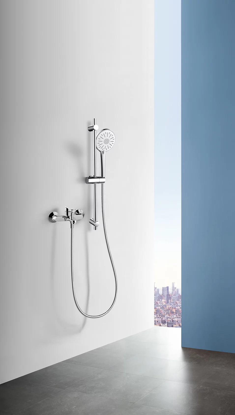 Смеситель для ванны и душа ARROW AG3628CP-TZ с душевым гарнитуром и штангой хром 8675₽