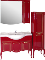 Мебель для ванной ASB-Woodline Эмили 105 красный (патина золото), напольный 11092