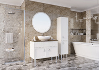 Мебель для ванной комнаты ASB-Woodline Риола 100 см напольная слоновая кость