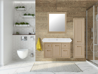 Мебель для ванной комнаты ASB-Woodline Толедо 106 см подвесная капучино