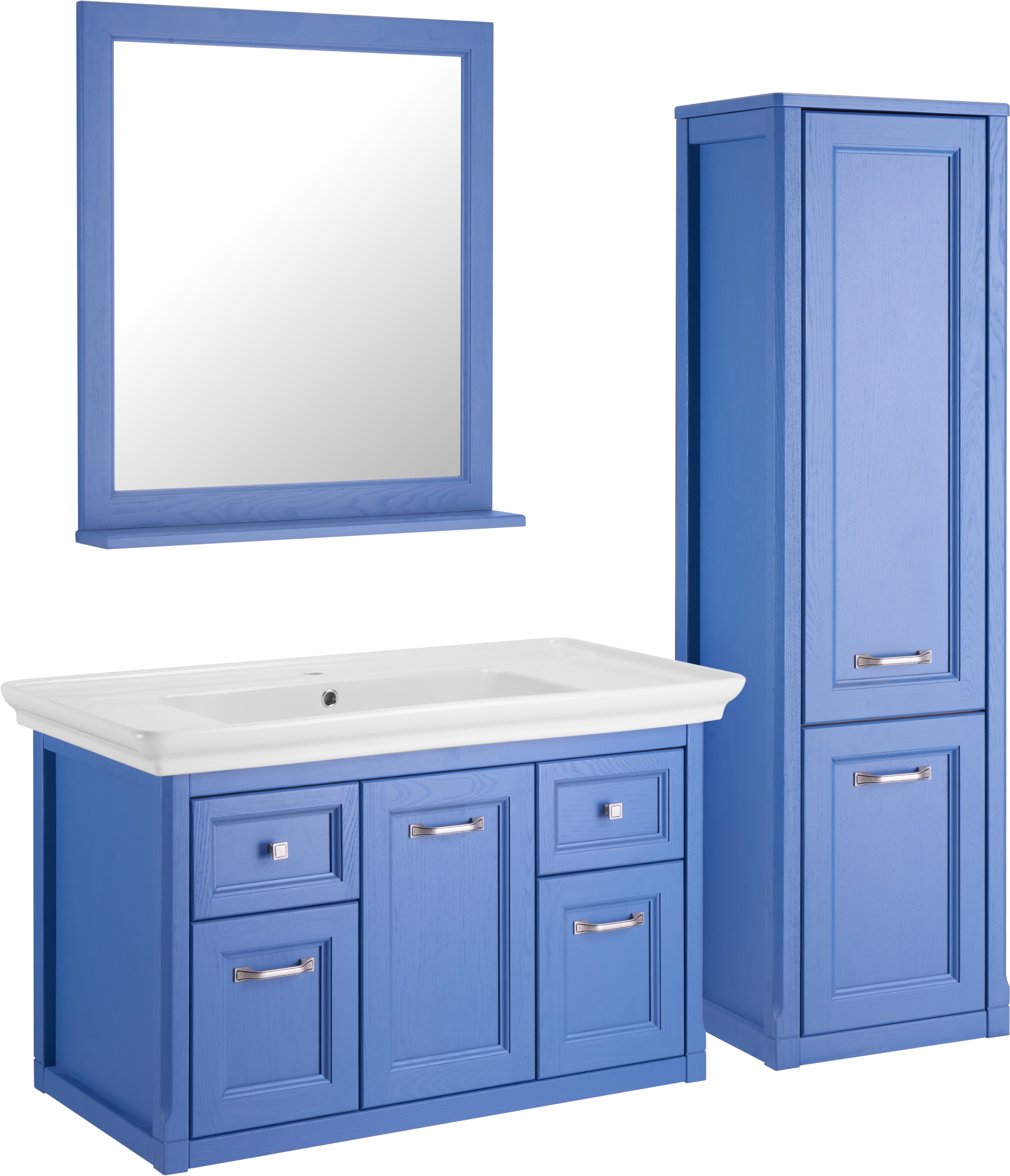 Зеркало ASB-Woodline Толедо 96 см 11196 синее, цвет синий - фото 4