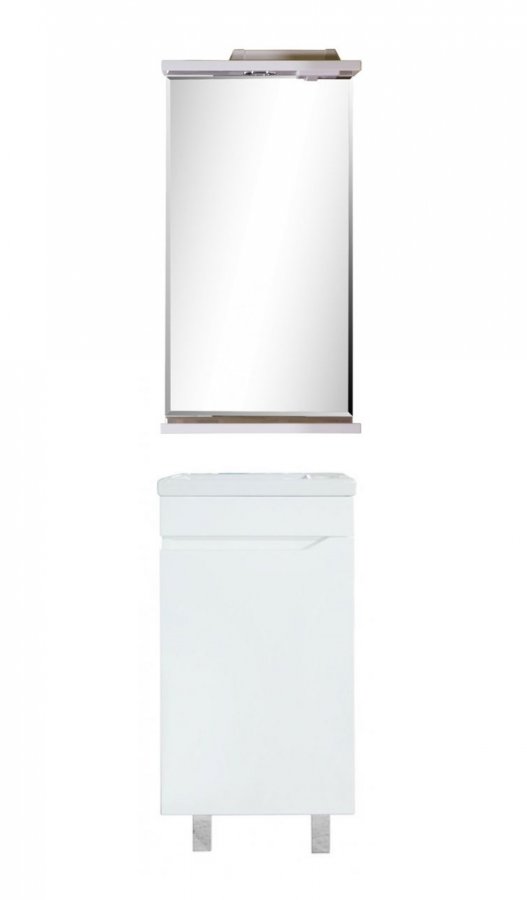 Мебель для ванной ASB-mebel Бари 40 белый, цвет хром 9607 - фото 3