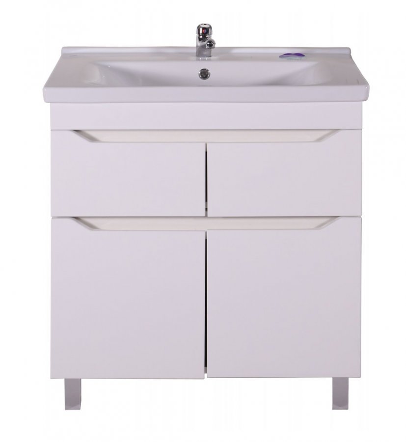 Мебель для ванной ASB-mebel Бари 80 2.2 белый, цвет хром 9606 - фото 3