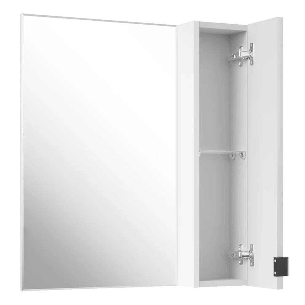Зеркальный шкаф ASB-mebel Дора 60 см 9962 белый, цвет черный - фото 3