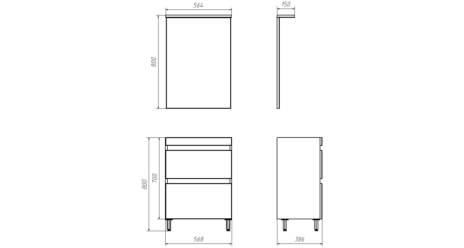 Мебель для ванной ASB-mebel Коста 60 светлый орех, напольная, цвет коричневый 11494 - фото 2