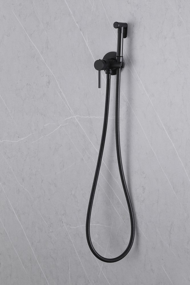 Гигиенический душ со смесителем Abber Wasser Kreis AF8125B черный матовый - фото 3