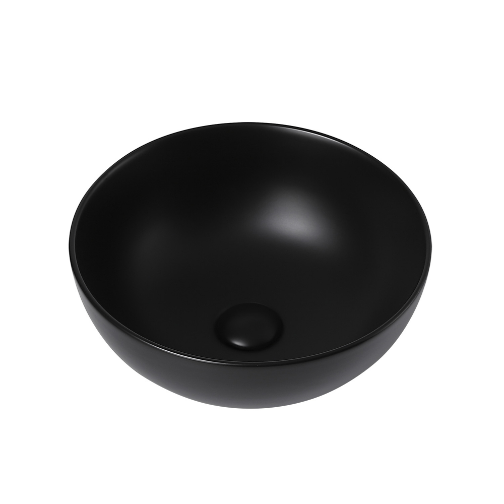 Раковина накладная Abber Bequem 36 см AC2105MB черная матовая, цвет черный матовый - фото 1