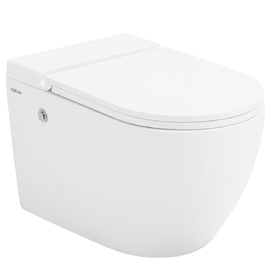 Комплект подвесного унитаза с инсталляцией Abber Bequem AC1108P-AC0101P смыв импульсный, белый