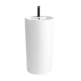 Раковина напольная Abber Bequem 46x46x86 см AC2132 белая глянцевая, керамическая