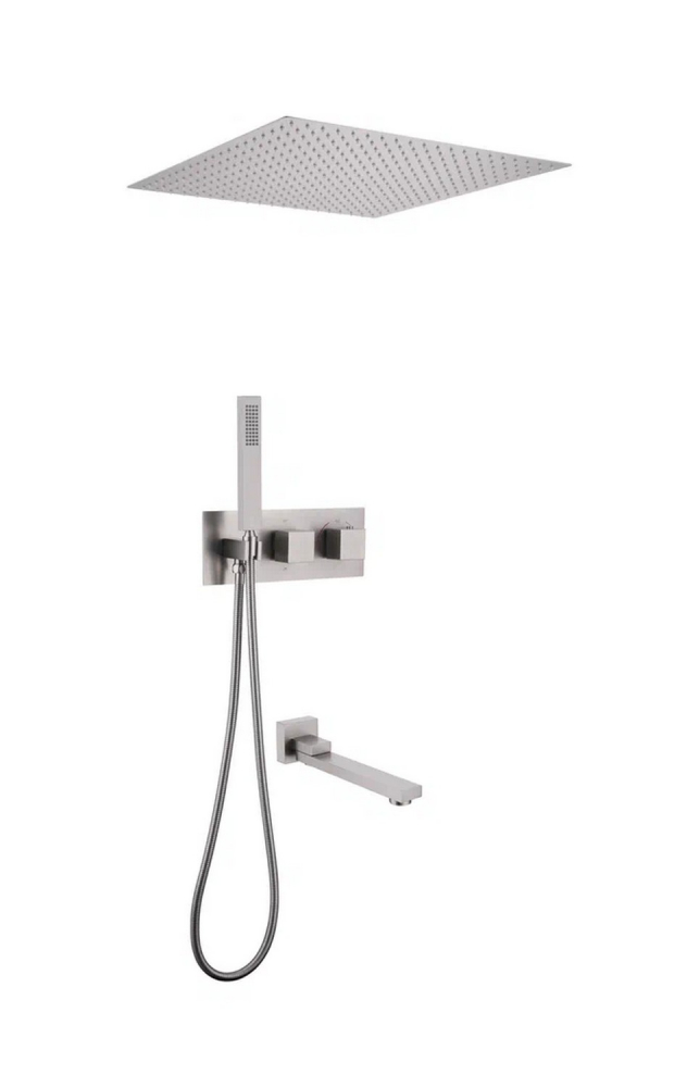 Встраиваемая душевая система Abber Daheim AF8254SP с изливом с термостатом сатин 111000₽