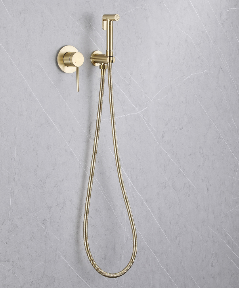 Гигиенический душ со смесителем Abber Emotion AF8825G золото - фото 3