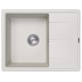 Кухонная мойка Abber Quarz 65 см AQ2903W белая матовая