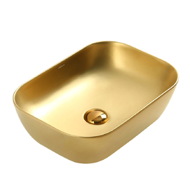 Раковина накладная Abber Rechteck 46 см AC2200MMG золото матовое