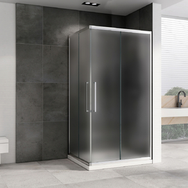 Душевой уголок Abber Schwarzer Diamant 120x80 AG02128MH стекло матовое, профиль хром, без поддона