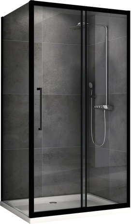 Душевой уголок Abber Schwarzer Diamant 120x75 AG30120BH-S75B стекло прозрачное, профиль черный, без поддона