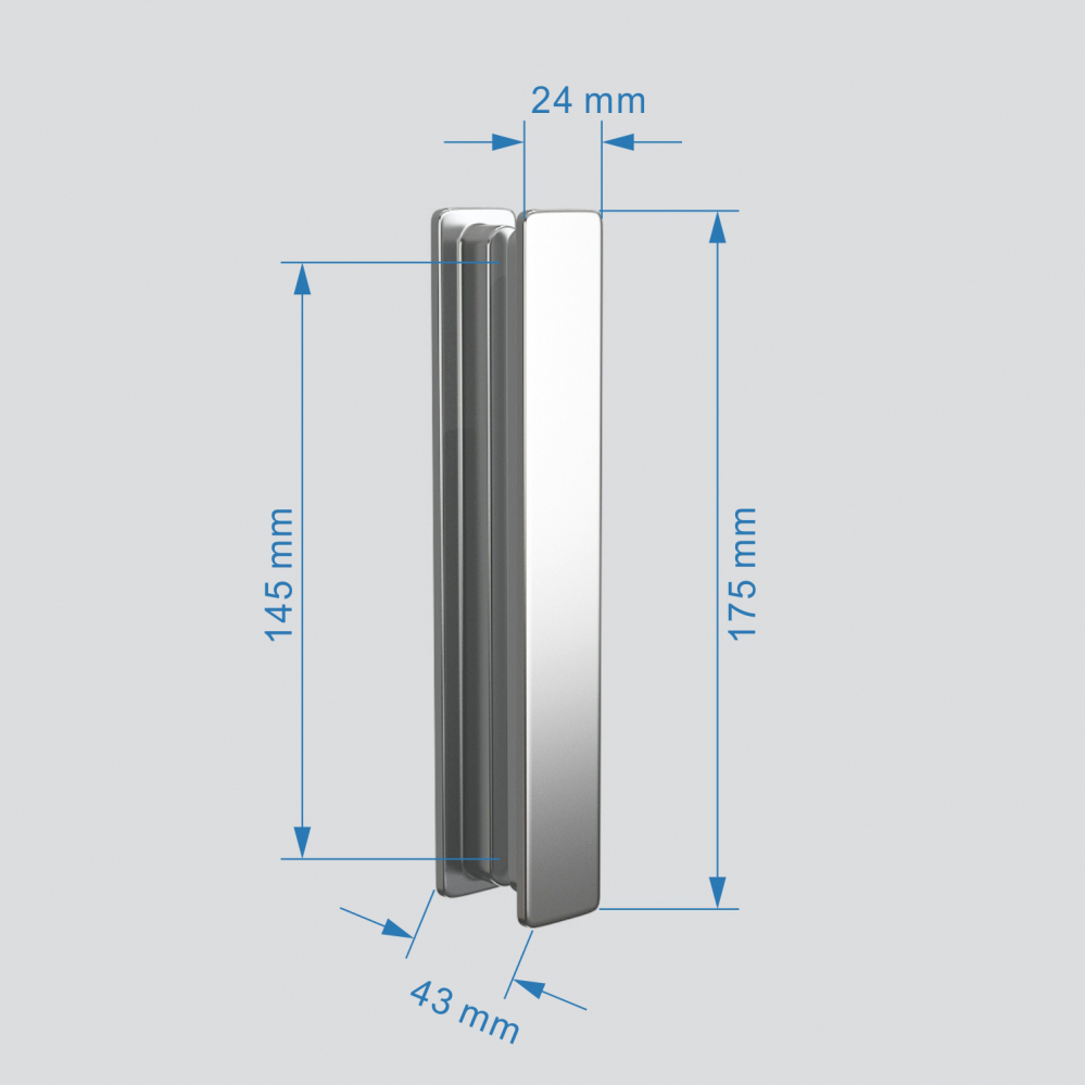 Душевой уголок Abber Sonnenstrand 110x100 AG07110-S100 стекло прозрачное, профиль хром, без поддона, размер 110x100 - фото 4