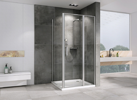 Душевой уголок Abber Sonnenstrand 120x75 AG04120S-S75 стекло прозрачное, профиль хром, без поддона