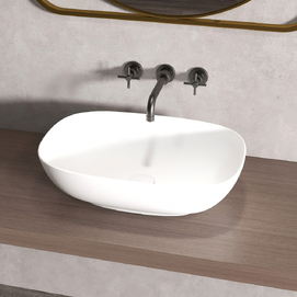 Раковина накладная Abber Stein 52 см AS2637 белая матовая