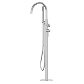 Напольный смеситель для ванны Abber Wasser Kreis 316 AF8115BST с душевой лейкой, брашированная сталь