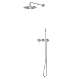 Встраиваемая душевая система Abber Wasser Kreis 316 AF8118BST скрытого монтажа без излива, брашированная сталь