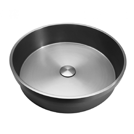 Раковина встраиваемая сверху из нержавеющей стали Abber Wasser Kreis 42x42x12 AF2408SP сатин, с донным клапаном