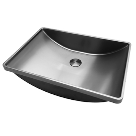 Раковина встраиваемая сверху из нержавеющей стали Abber Wasser Kreis 51x36x12 AF2404GM оружейная сталь, с донным клапаном