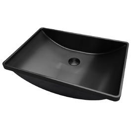 Раковина встраиваемая сверху из нержавеющей стали Abber Wasser Kreis 51x36x12 AF2404MB черная матовая, с донным клапаном