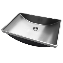 Раковина встраиваемая сверху из нержавеющей стали Abber Wasser Kreis 51x36x12 AF2404SP сатин, с донным клапаном
