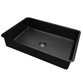 Раковина встраиваемая снизу из нержавеющей стали Abber Wasser Kreis 52x37x12 AF2402MB черная матовая, с донным клапаном