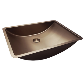 Раковина встраиваемая снизу из нержавеющей стали Abber Wasser Kreis 53x38x12 AF2405MRG розовое золото матовое, с донным клапаном