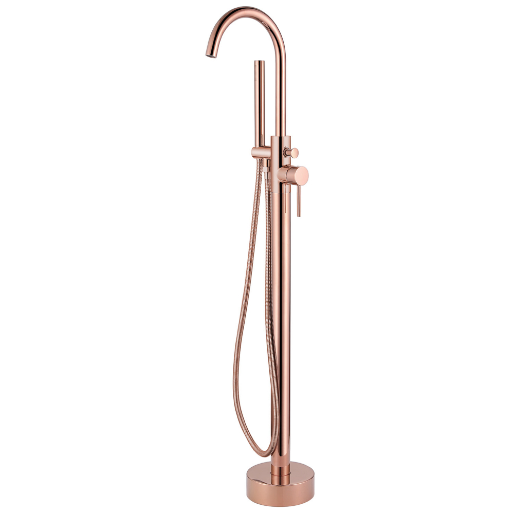 Напольный смеситель для ванны Abber Wasser Kreis AF8115RG с душем, розовое золото - фото 1