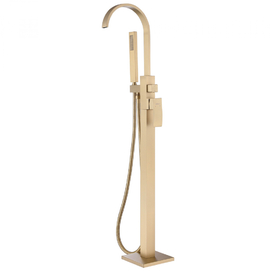 Напольный смеситель Abber Wasserfall AF8615G золото матовое
