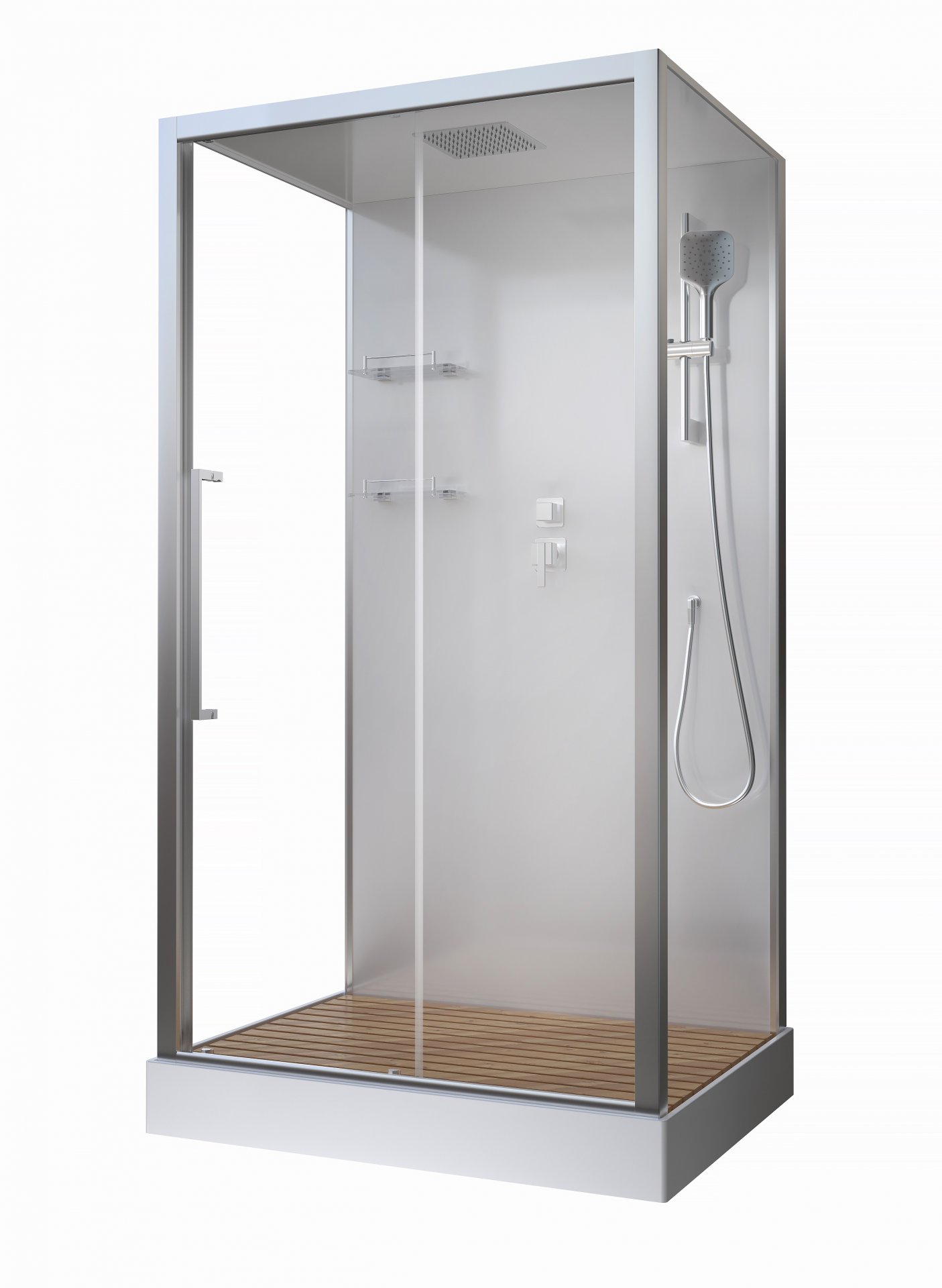 Душевая кабина Acquazzone Bogema 110x80 стекло прозрачное профиль хром 133000₽