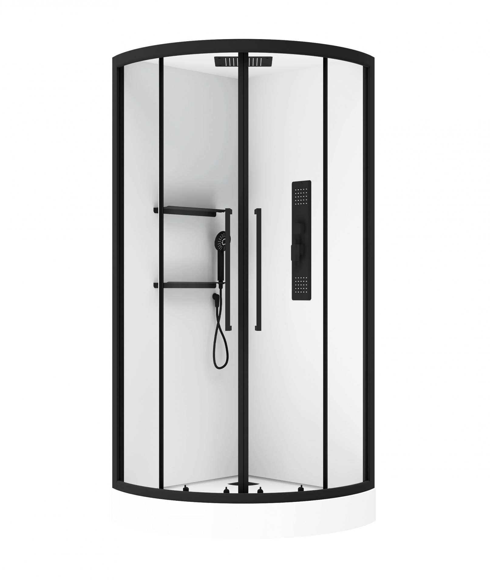 Душевая кабина Acquazzone Omega 90х90 90 BLACK стекло прозрачное профиль черный 105000₽