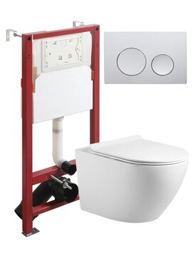 Комплект унитаз подвесной Agger  ATI09150L+APB100