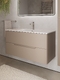 Фото Тумба с раковиной Agger Свит 102 см SWE1000ETLT-31000W подвесная, цвет латте матовый 4