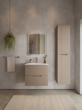 Фото Тумба с раковиной Agger Свит 62 см SWE600ETLT-3610W подвесная, цвет латте матовый