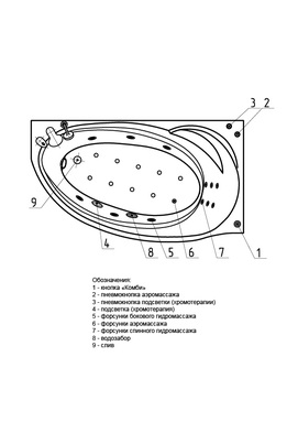 Фото Акриловая ванна Aquatek Бетта 150x95 BET150-0000076 белая, левая