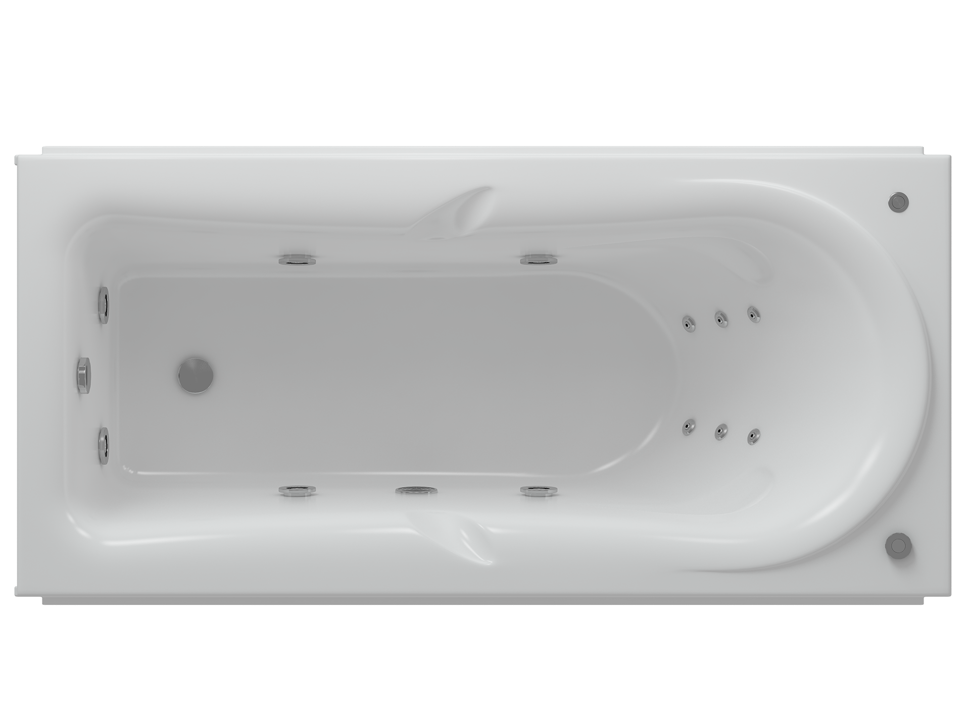 Акриловая ванна Aquatek Леда 170x80 LED170-0000047 без гидромассажа, белая, размер 170x80, цвет белый - фото 2
