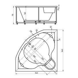 Фото Акриловая ванна Aquatek Сириус 164x164 SIR164-0000004 белая