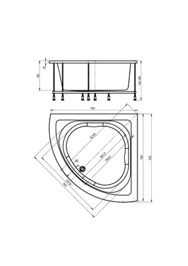 Фото Акриловая ванна Aquatek Юпитер 150x150 UPT150-0000046 белая