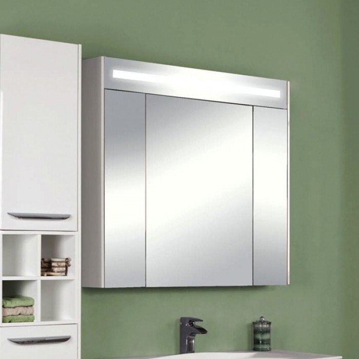 Зеркальный шкаф Акватон Блент 80 белый, цвет хром