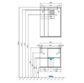 Фото Зеркальный шкаф Aquaton Бостон 60 1A240202BN010