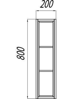 Полка Акватон Брук 20 дуб латте 1A200903BCDL0, цвет белый - фото 2