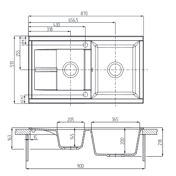 Кухонная мойка Акватон Делия 87 терракот 1A716232DE270 - фото 2